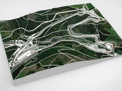 Circuit de Spa-Francorchamps Belgium 3D Model