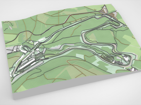 Circuit de Spa-Francorchamps Belgium 3Dモデル