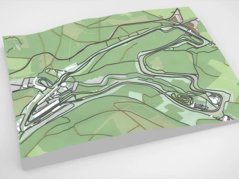 Circuit de Spa-Francorchamps Belgium 3D Model
