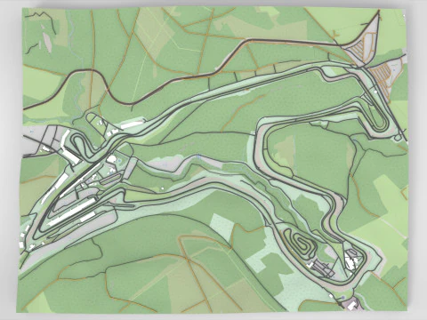 Circuit de Spa-Francorchamps Belgium 3D Model