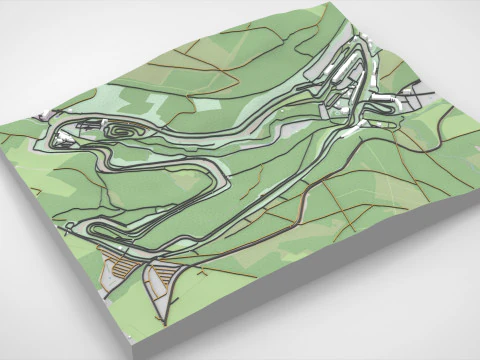 Circuit de Spa-Francorchamps Belgium 3D Model