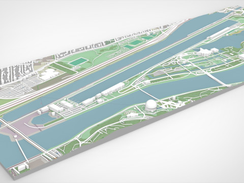 The Circuit Gilles Villeneuve Montreal Canada Modelo 3D