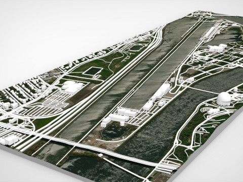 The Circuit Gilles Villeneuve Montreal Canada 3D Model