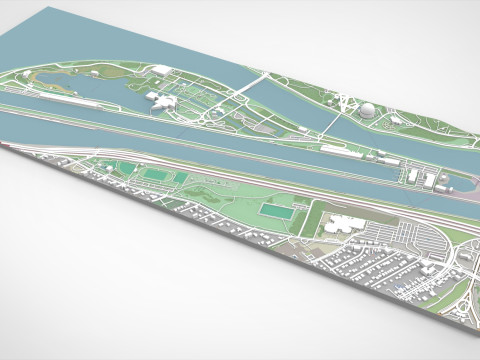 The Circuit Gilles Villeneuve Montreal Canada 3D Model