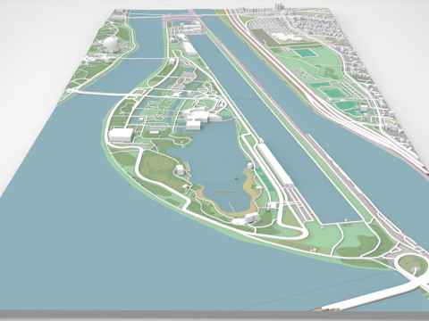 The Circuit Gilles Villeneuve Montreal Canada 3D Model