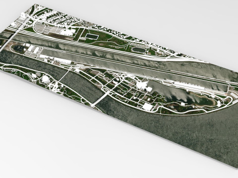 The Circuit Gilles Villeneuve Montreal Canada 3D Model