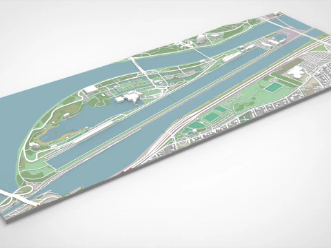 The Circuit Gilles Villeneuve Montreal Canada 3D Model