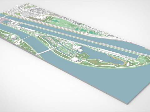 The Circuit Gilles Villeneuve Montreal Canada 3D Model
