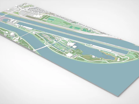 The Circuit Gilles Villeneuve Montreal Canada 3D Model