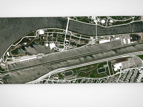 The Circuit Gilles Villeneuve Montreal Canada 3D Model