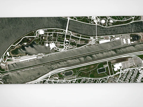 The Circuit Gilles Villeneuve Montreal Canada 3D Model