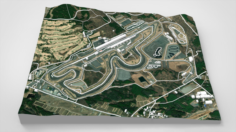 Fuji Speedway Mount Fuji Shizuoka Prefecture Japan 3D 모델 .c4d .max .obj .3ds .fbx .stl .blend 