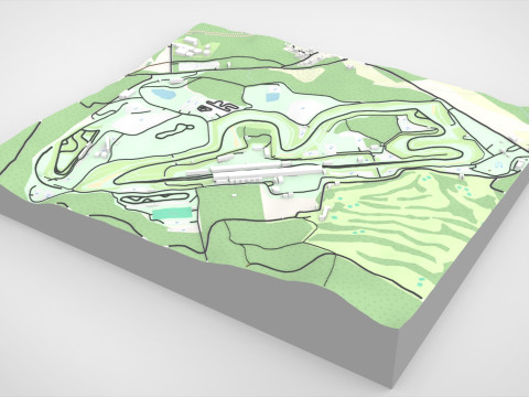 Fuji Speedway Mount Fuji Shizuoka Prefecture Japan 3D 모델