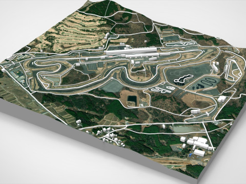 Fuji Speedway Mount Fuji Shizuoka Prefecture Japan 3D 모델