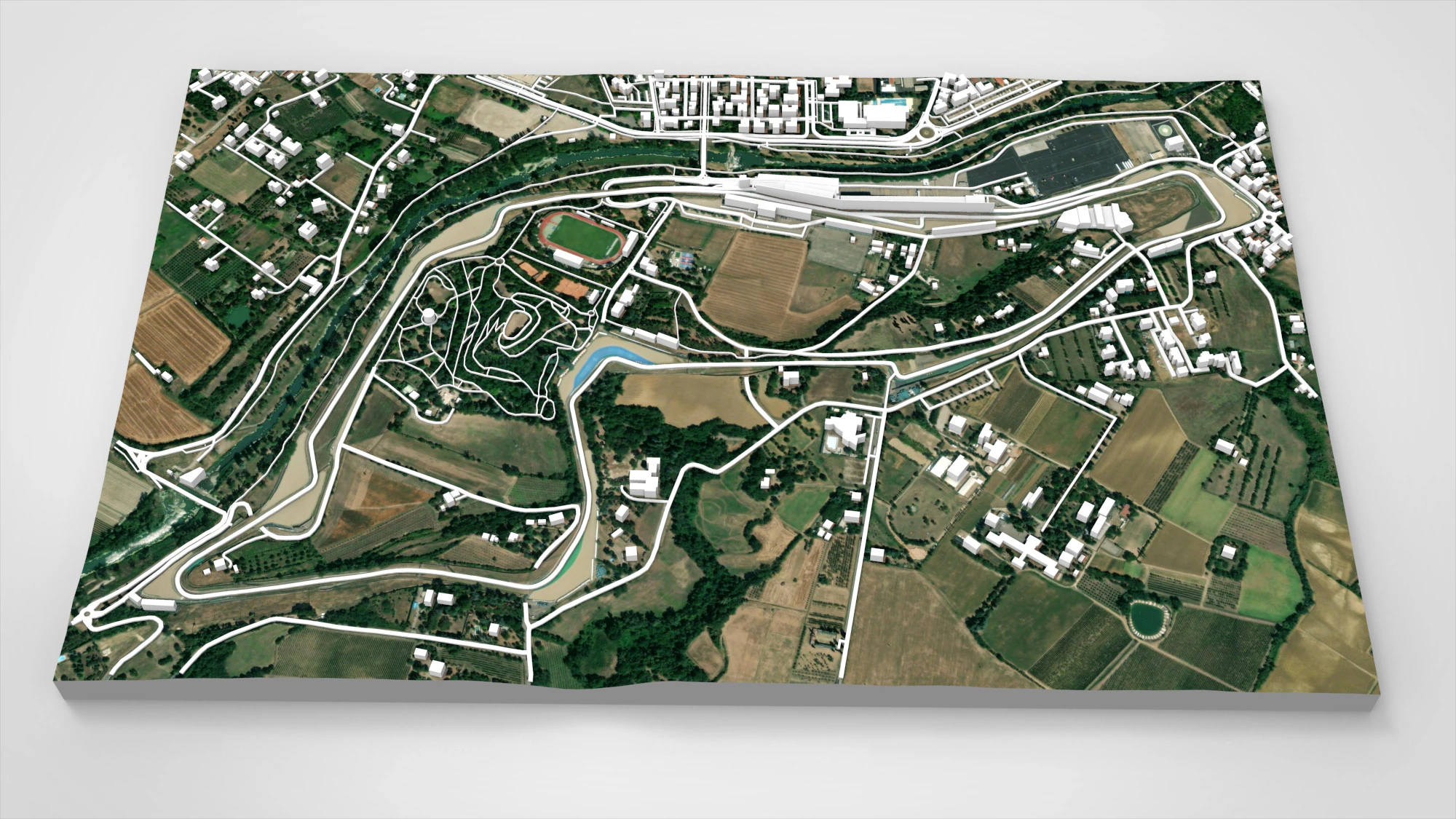 The Autodromo Enzo e Dino Ferrari Imola Italy 3D Model .c4d .max .obj .3ds .fbx .stl .blend