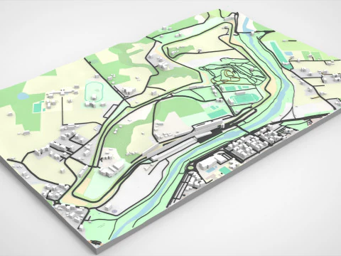 The Autodromo Enzo e Dino Ferrari Imola Italy 3D Model