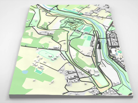 The Autodromo Enzo e Dino Ferrari Imola Italy 3D Model