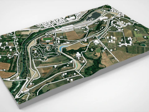 The Autodromo Enzo e Dino Ferrari Imola Italy 3D Model