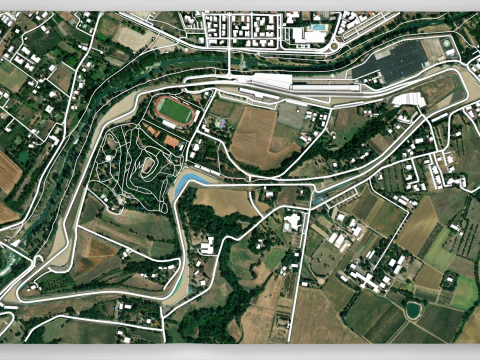 The Autodromo Enzo e Dino Ferrari Imola Italy 3D Model