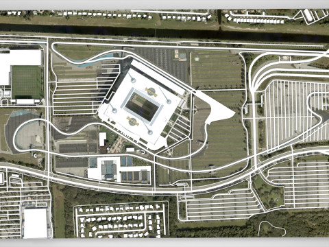 Arena Balap Internasional Miami Florida Amerika Serikat Model 3D