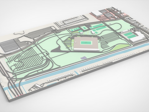 Arena Balap Internasional Miami Florida Amerika Serikat Model 3D