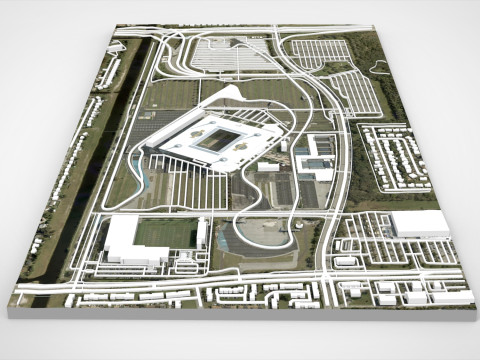 Arena Balap Internasional Miami Florida Amerika Serikat Model 3D