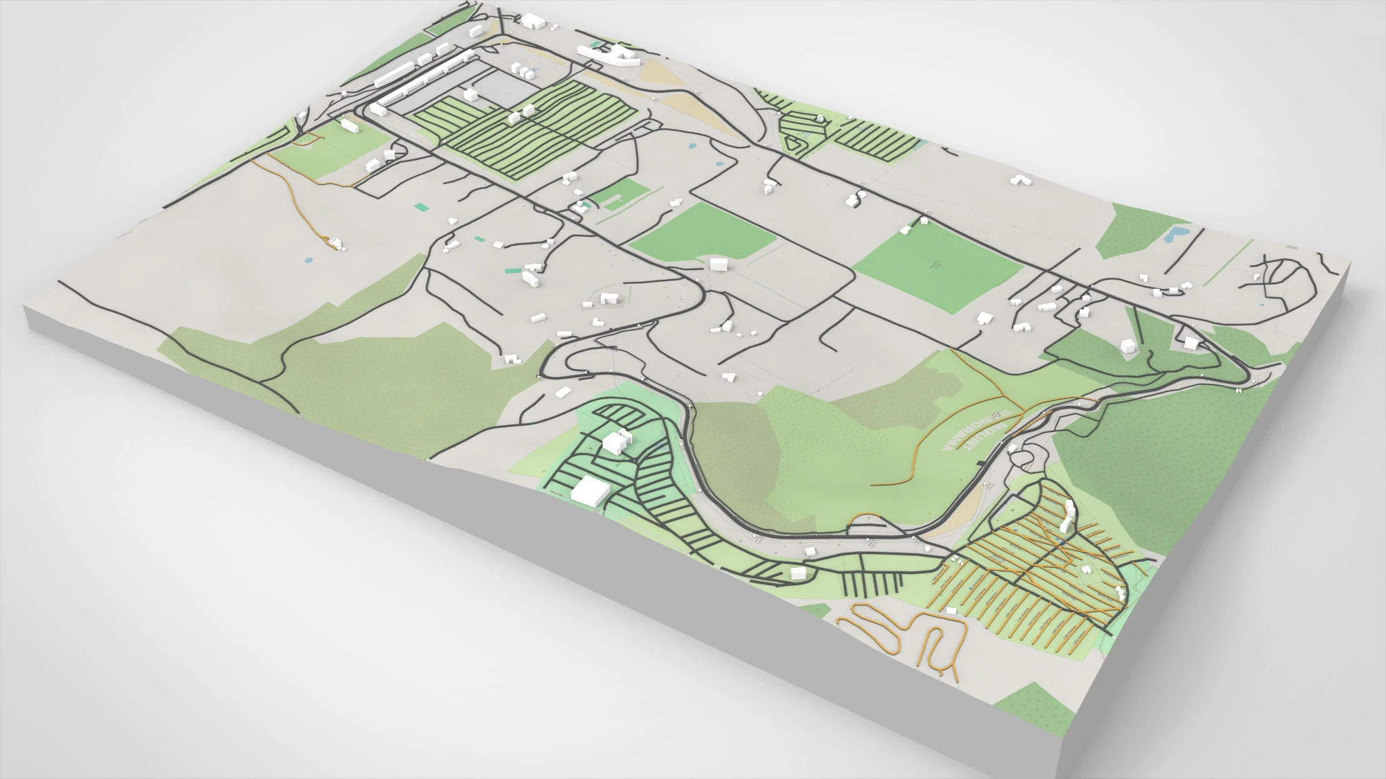 Mount Panorama Motor Racing Circuit Australia 3D Model .c4d .max .obj .3ds .fbx .stl .blend 