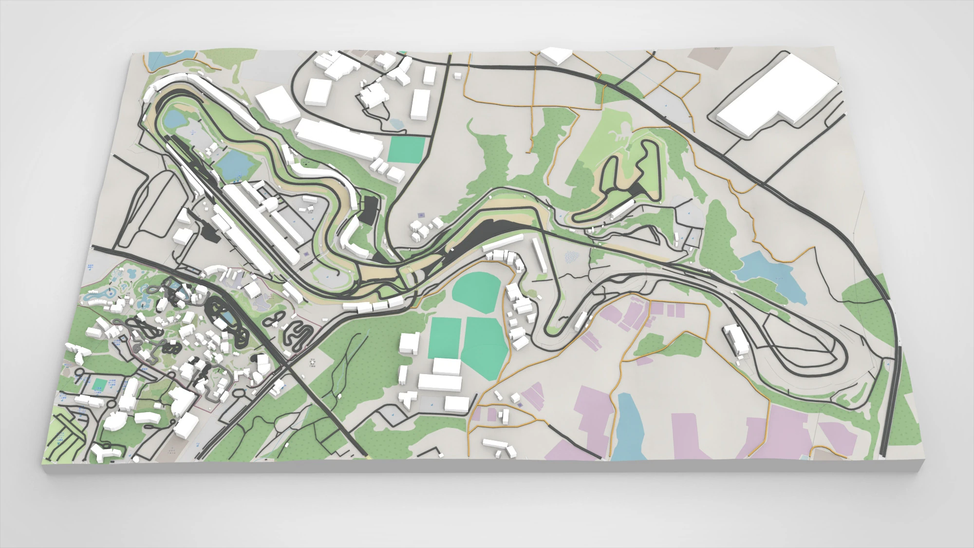 Suzuka Circuit Mie Prefecture Japan 3D Model .c4d .max .obj .3ds .fbx .stl .blend 