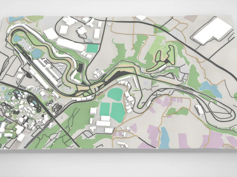 日本三重县铃鹿赛道 3D 模型