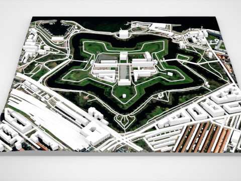 Citadel Kastellet on the island of Zealand Copenhagen Denmark 3D Model