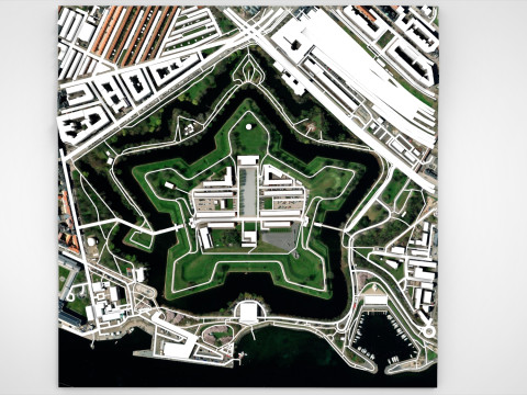 Citadel Kastellet on the island of Zealand Copenhagen Denmark 3D Модель