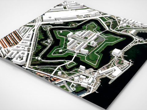 Citadel Kastellet on the island of Zealand Copenhagen Denmark 3D Модель