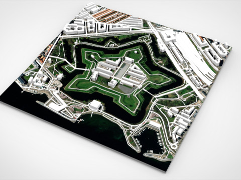 Citadel Kastellet on the island of Zealand Copenhagen Denmark 3D Модель