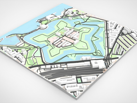 Citadel Kastellet on the island of Zealand Copenhagen Denmark 3D Модель