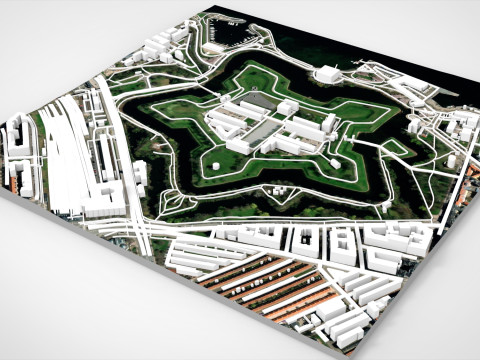 Citadel Kastellet on the island of Zealand Copenhagen Denmark 3D Модель