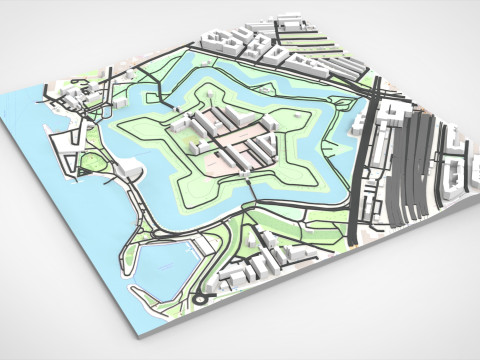 Citadel Kastellet on the island of Zealand Copenhagen Denmark 3D Модель