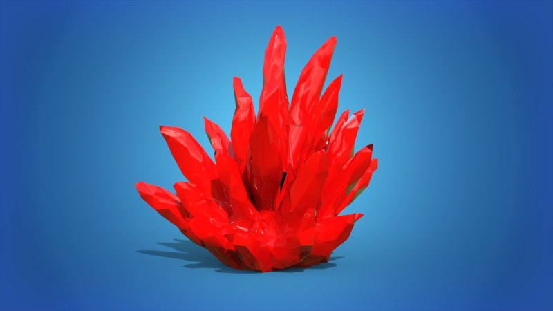 Crystal Low-poly 3D Model .c4d .max .obj .3ds .fbx .stl .blend