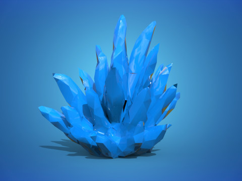 Crystal Low-poly 3D Model
