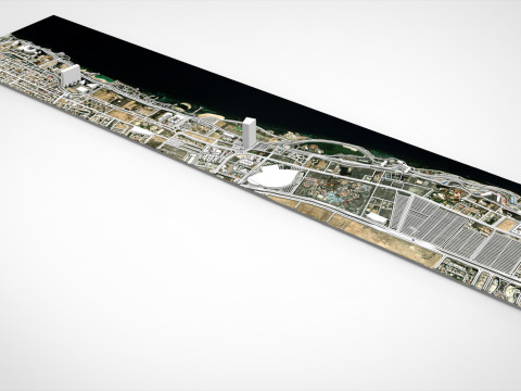 The Jeddah Street Circuit Saudi Arabia 3D Model