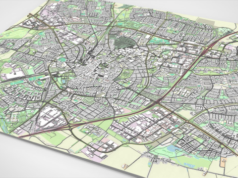 Cityscape Lund Sweden 3D Model