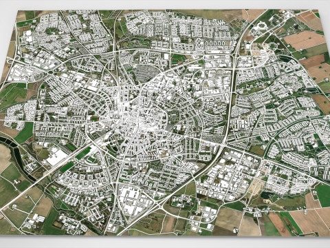 Cityscape Lund Sweden 3D Модель