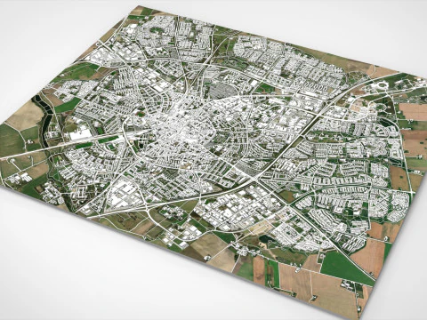 Pejzaż miejski Lund Szwecja Model 3D