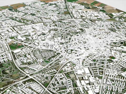 Pejzaż miejski Lund Szwecja Model 3D