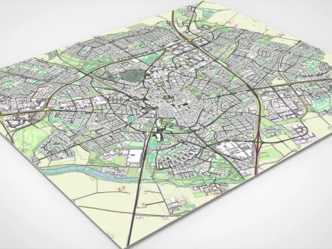 Pejzaż miejski Lund Szwecja Model 3D