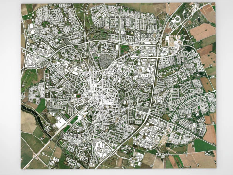 Pejzaż miejski Lund Szwecja Model 3D