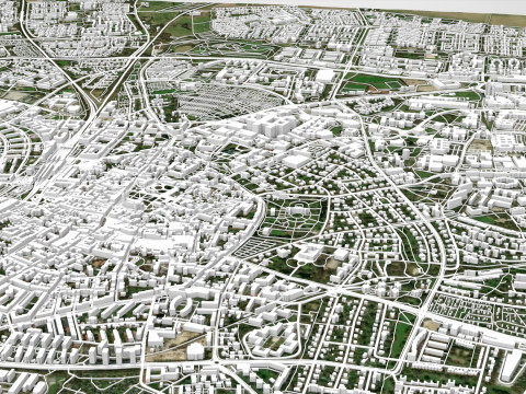 Cityscape Lund Sweden 3D Модель