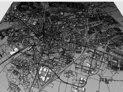 Pejzaż miejski Lund Szwecja Model 3D