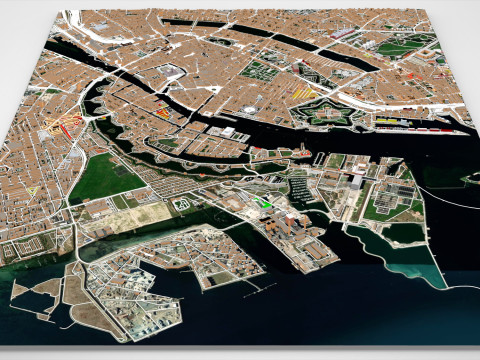 Cityscape Copenhagen Denmark 3D Model