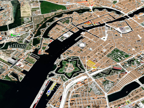 Cityscape Copenhagen Denmark 3D Model