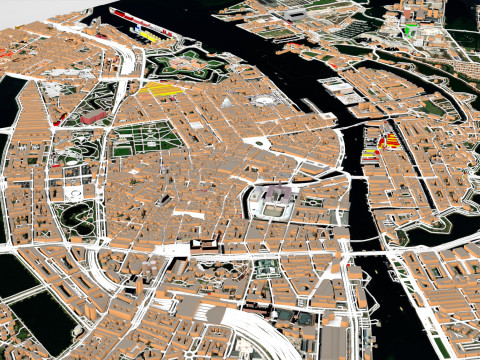 Cityscape Copenhagen Denmark 3D Model